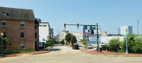 Looking Southwest on Capitol St. at the Market in Downtown Charleston