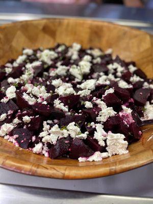 Coffee roasted beet salad with goat cheese