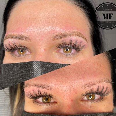 Light feathery Microblading