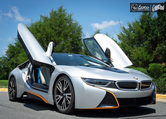 BMW i8 Avery Satin Metallic Silver