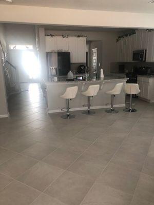 Clean and sparkling tile floors