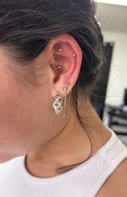 Cartilage and rook piercing