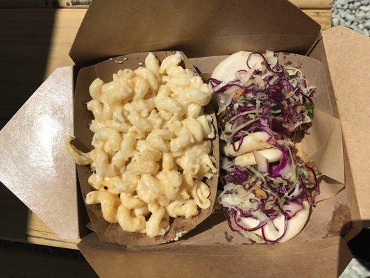 Grilled Thai Chicken slider plate + mac n cheese