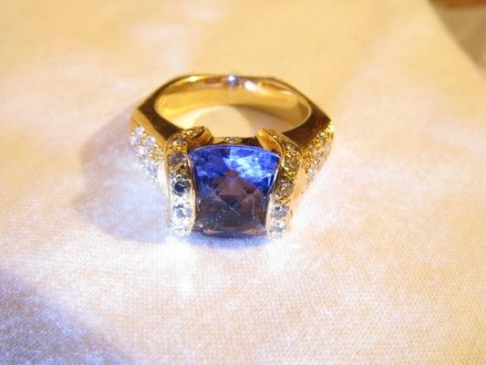 custom iolite ring