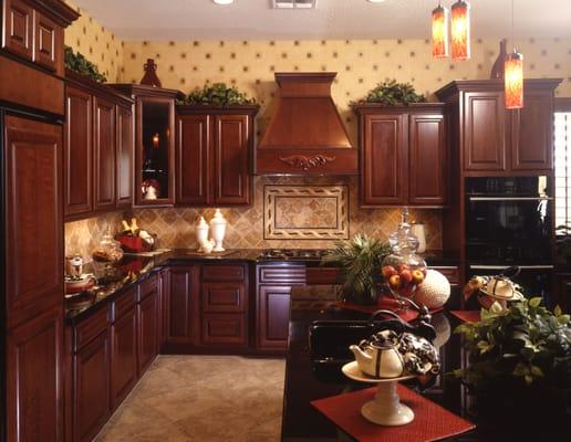 A kitchen you can love to cook in featuring OakCraft Trenton Cabinets