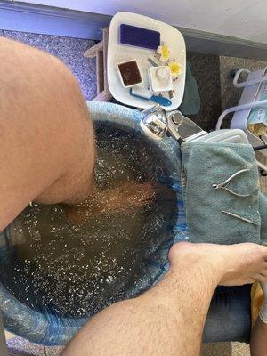 Chocolate pedicure with Lena!