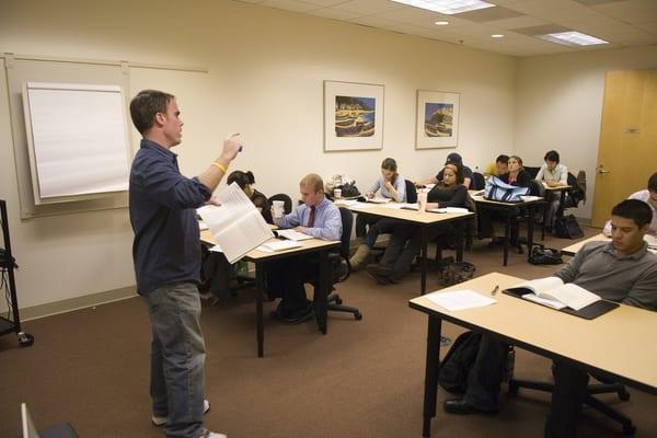 An instructor leads a recent Veritas Prep GMAT course in Ithaca