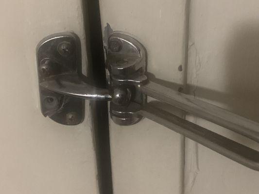 Broken security lock