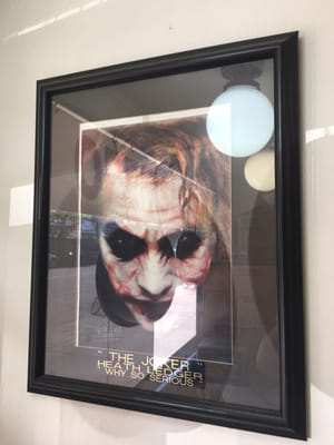 @bigmovie // Someone at Gabby's Coffee Shop & Restaurant is a fan of Heath Ledger