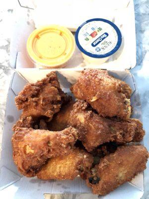 The best wings with boom boom sauce