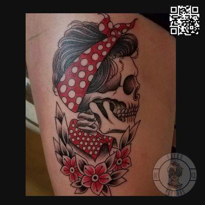 Rockabilly skull