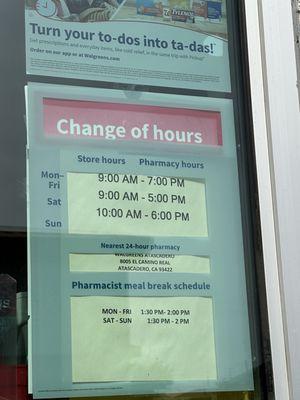 They changed their Pharmacy hours d/t lack of Pharmacists who want to work here