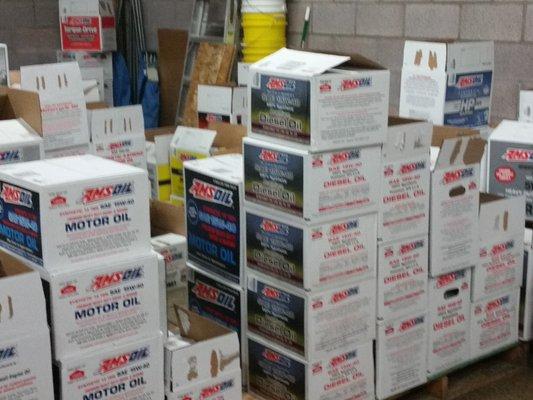 A stocked warehouse to try and meet all your AMSOIL needs.