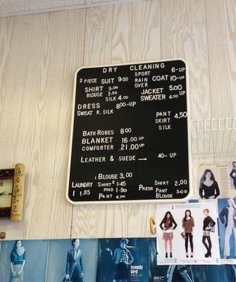 Price list