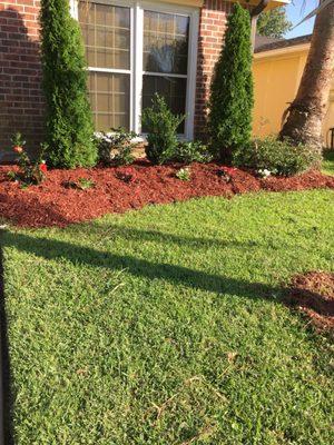 Finish product of flower bed