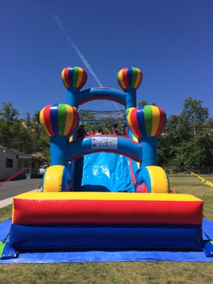 Full Day Rental $200.00 Dry $250.00 w/pool 15w x 60L also add a Full Color Custom Banner to match theme for $30.00 for your Child to keep.