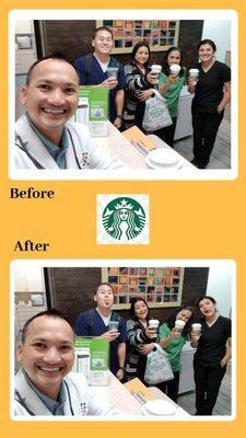 Happy 2019!  We can clearly see the effects of Starbucks coffee:-)