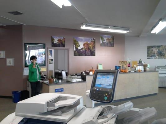 Front desk and one printer