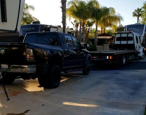 We had a hard time finding someone to tow our very large Dodge Ram Dually. Thank you Chris & Roland managed to load up in very tight spot.