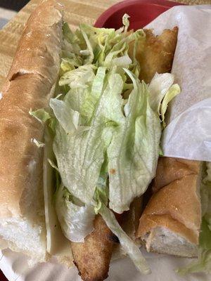 The fish sandwich, I didn't bother to take off  lettuce so you could really see it, but it was a gigantic piece of fish, very tasty