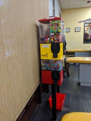 Toy booth for when your children finish up with their dental work. They get get a coin as a reward.