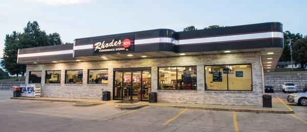 The flagship Rhodes location is at 1624 N. Kingshighway in Cape Girardeau, Mo.  Locals affectionately call it "Momma Rhodes."