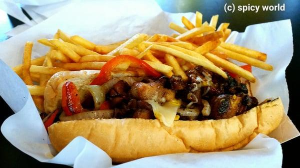 Chicken cheese steak ...