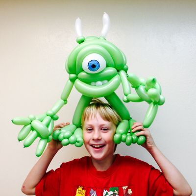 Monster Themed Parties are so fun! This is one of Tobi's favorite balloon animals to make for kids that love Monsters Inc.