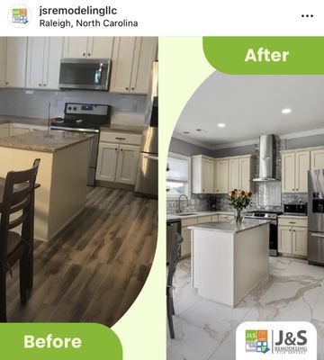 Subtle changes can make a big difference on transforming your Kitchen.
Just look at this remodel!