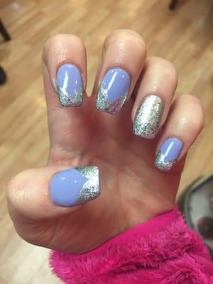 Acrylic nails with nail art