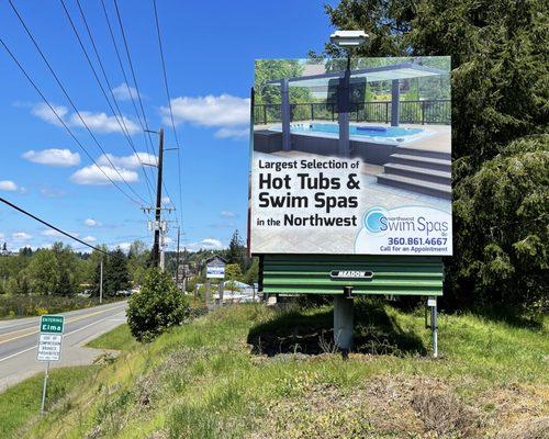 Small roadside billboard in Washington state