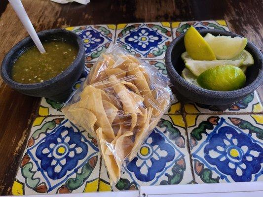 Kinda ghetto to bring chips in  bag at a sit down restaurant.