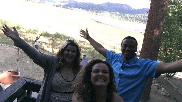 Young Adults & Pastor Brandon on a youth summer trip in Big Bear