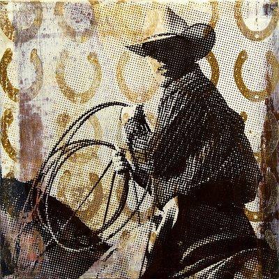 "Retro Western" by Maura Allen. 10 x 10"