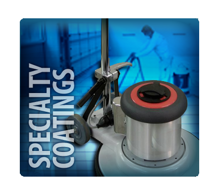 We offer Specialty Coatings such as Epoxy for sanitary or medical applications, automotive or heavy traffic areas...