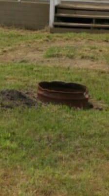 Large drum buried in back yard used for burning items. Sure you did your inspections 361!