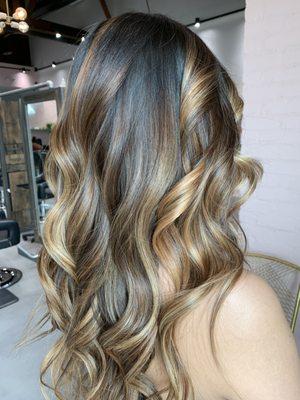 Bright Balayage on Brunette