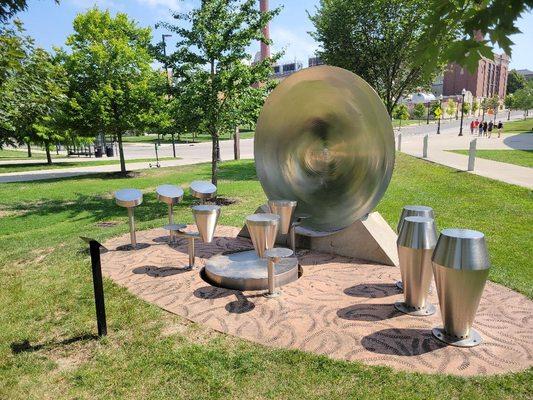 Celebration Drumyard seat and drums.