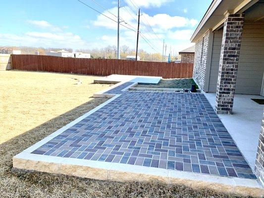 Multi Color Paver Patio