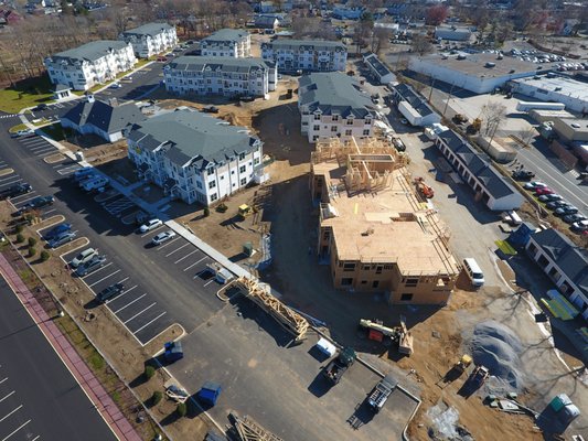 Aerial Construction Site Progress