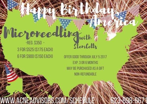 Microneedling with Stem Cells +50% OFF through July 5th 2017