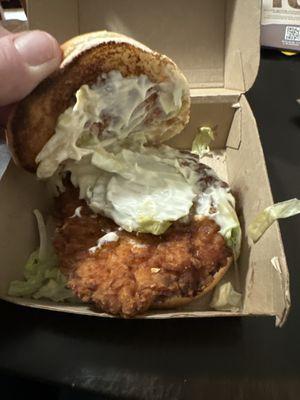 Deluxe McCrispy Meal absolutely disgusting and def ain't shit deluxe not the bread NOTHING