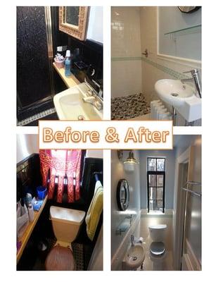 Here is our bathroom before & after