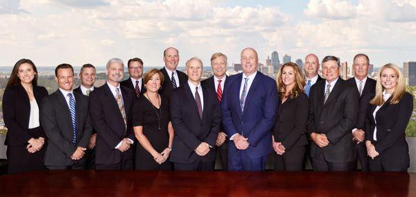 Most of our attorneys are pictured here (2023). Not pictured, but vital to our firm's success are 20 people is supporting roles.