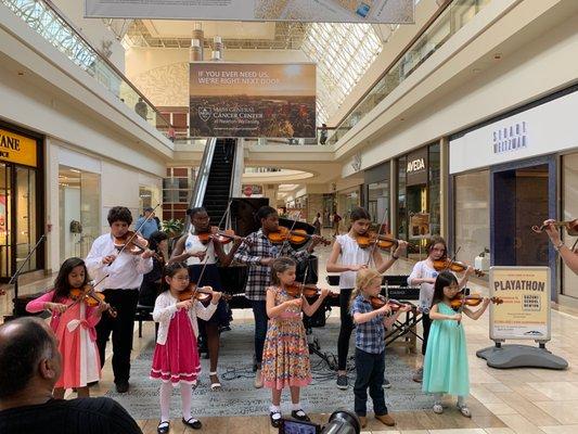 Our Violin students at the Playathon 2019