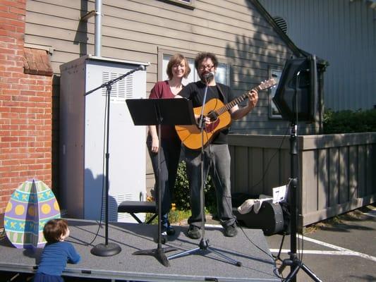 Live music at the annual Easter Egg hunt