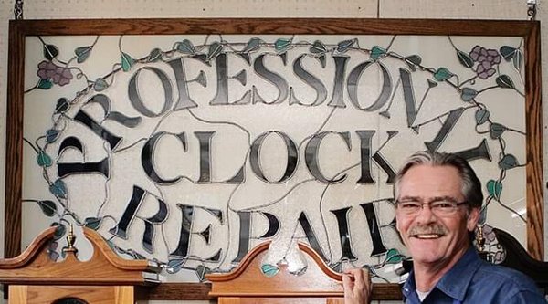 Rick the professional clock repair man