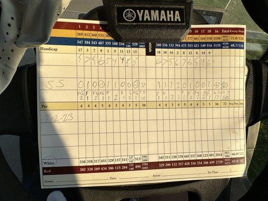 I Had a good front nine!