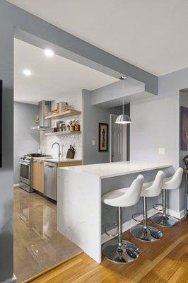 Contemporary Open Kitchen Ditmas Park Apartment