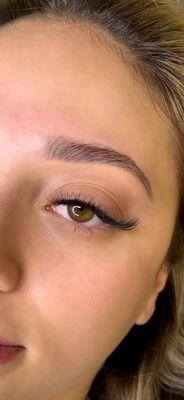 Brow clean up and hybrid full set